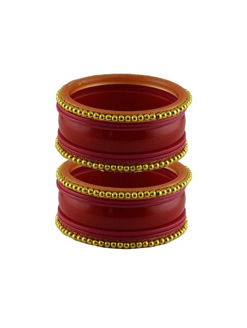 red moti stud acrylic bangle with very extra large size - 18782795 - Very Small Image - 1