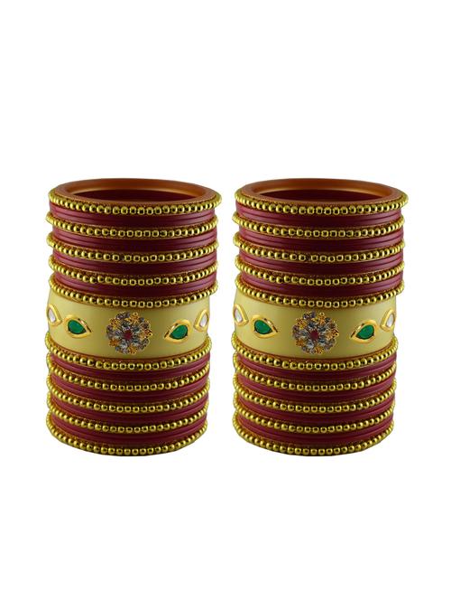 multi moti stud acrylic bangle with very extra large size - 18782910 - Very Small Image - 1