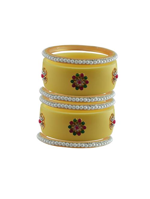 cream stone stud acrylic bangle with very extra large size - 18783136 - Very Small Image - 1