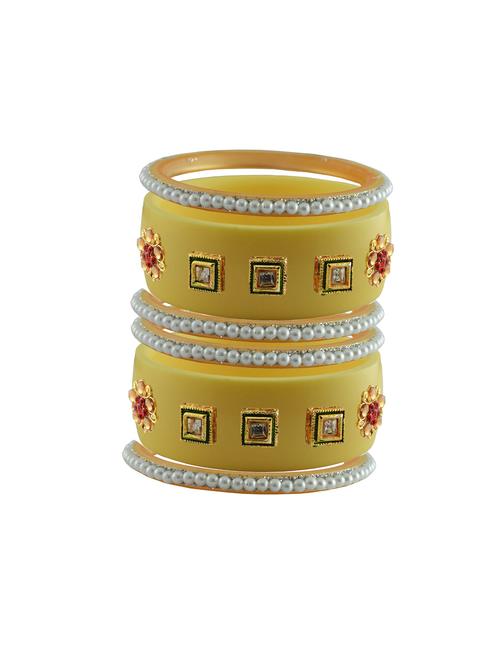 cream stone stud acrylic bangle with very extra large size - 18783194 - Very Small Image - 1