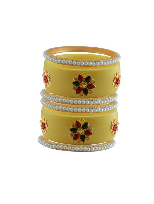 cream stone stud acrylic bangle with very extra large size - 18783204 - Very Small Image - 1