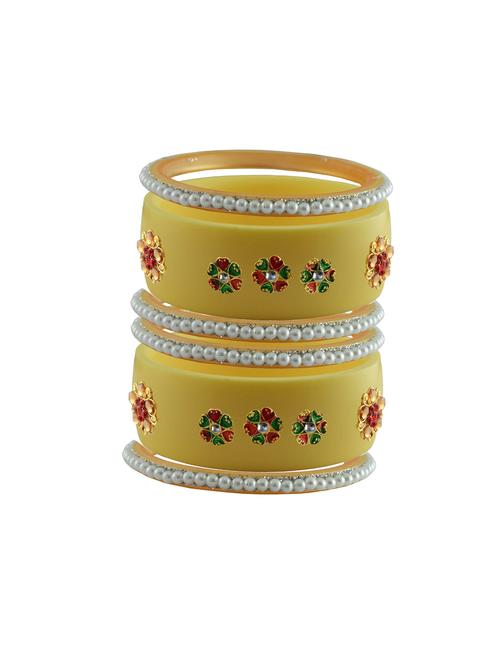 cream stone stud acrylic bangle with very extra large size - 18783212 - Very Small Image - 1
