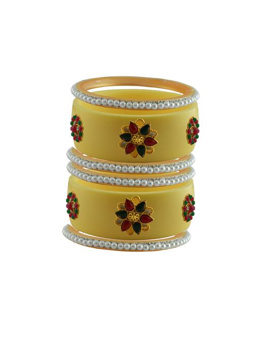 cream stone stud acrylic bangle with very extra large size - 18783256 - Very Small Image - 1