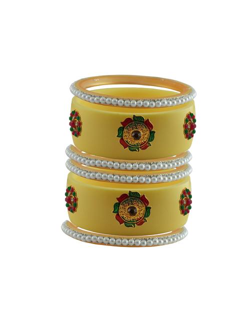 cream stone stud acrylic bangle with very extra large size - 18783258 - Very Small Image - 1