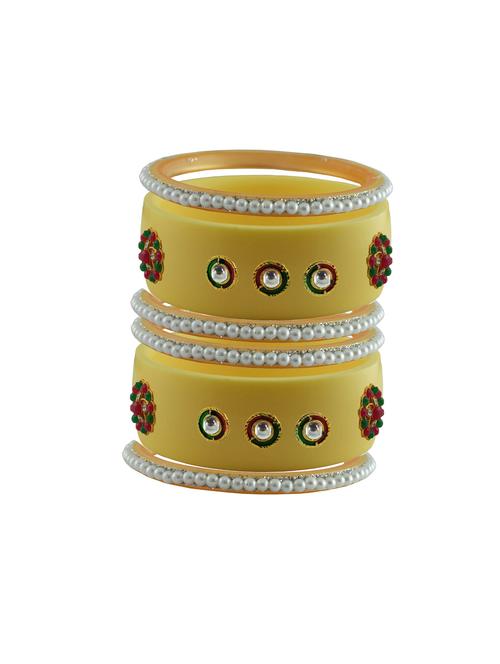 cream stone stud acrylic bangle with very extra large size - 18783262 - Very Small Image - 1