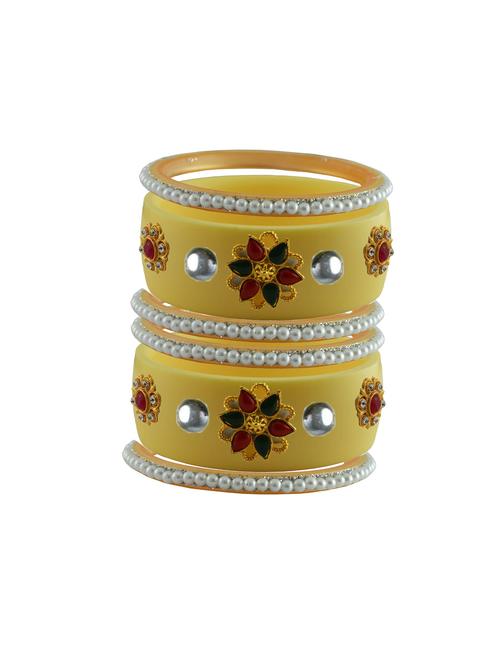 stones work kada bangle set - 18783354 - Very Small Image - 1