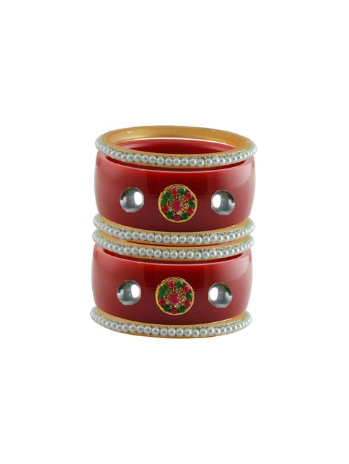 stones work kada bangle set - 18783394 - Very Small Image - 1