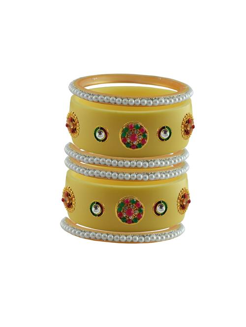 stones work kada bangle set - 18783466 - Very Small Image - 1