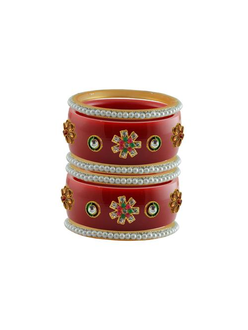 stones work kada bangle set - 18783593 - Very Small Image - 1