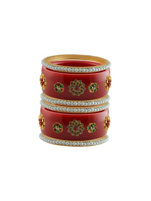 stones work kada bangle set - 18783863 - Very Small Image - 1