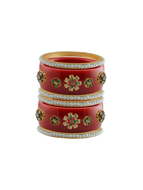 red stone stud acrylic bangle with very extra large size - 18784083 - Very Small Image - 1