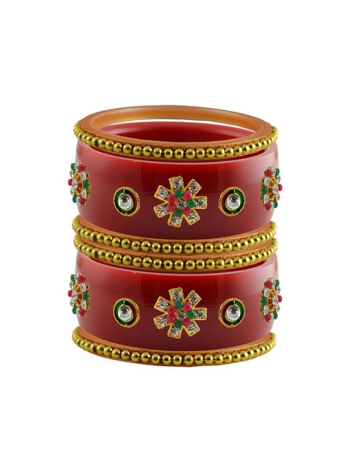stone studded acrylic bangles - 18784897 - Very Small Image - 1