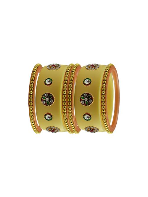 cream stone stud acrylic bangle with very extra large size - 18784980 - Very Small Image - 1