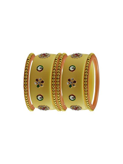 cream stone stud acrylic bangle with very extra large size - 18784981 - Very Small Image - 1