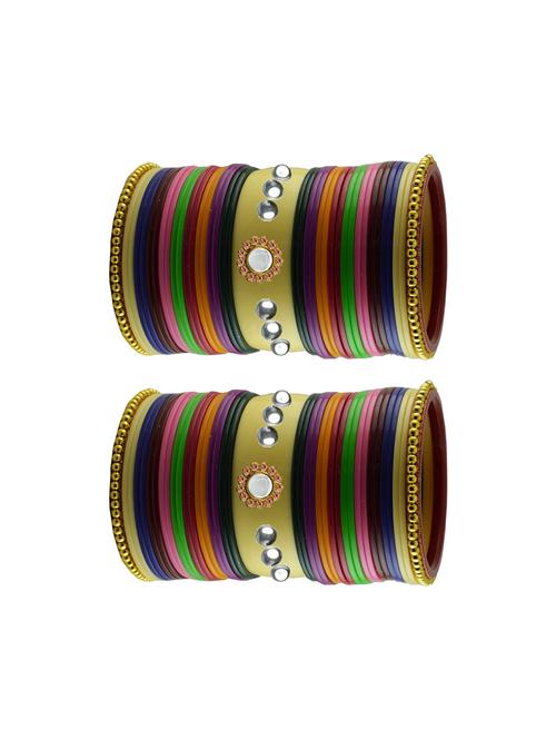 multi color stones bangles set - 18785357 - Very Small Image - 1