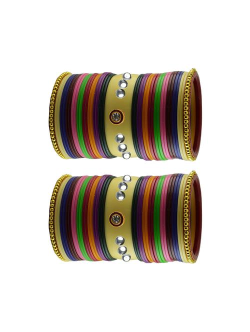 multi color stones bangles set - 18785385 - Very Small Image - 1