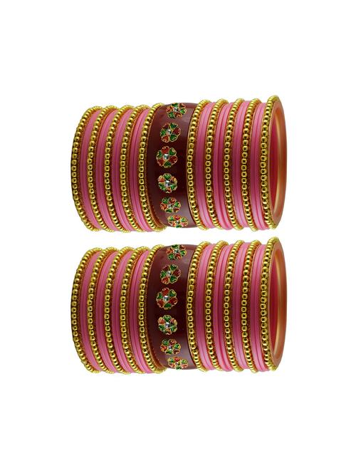 stones work acrylic bangles set - 18785394 - Very Small Image - 1