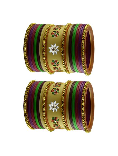 stones work acrylic bangles set - 18785487 - Very Small Image - 1