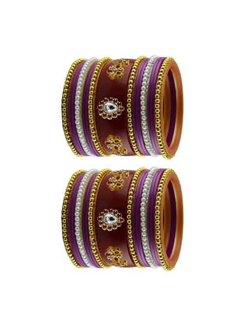 pearl work acrylic bangles set - 18785706 - Very Small Image - 1