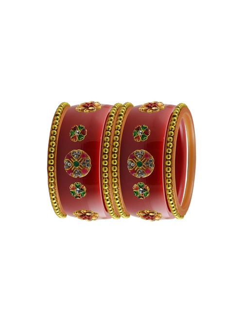 red stone stud acrylic bangle with very extra large size - 18785785 - Very Small Image - 1