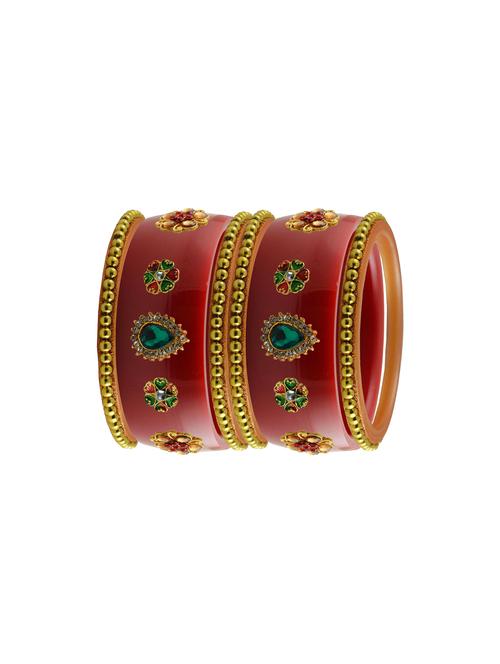 red stone stud acrylic bangle with very extra large size - 18785795 - Very Small Image - 1