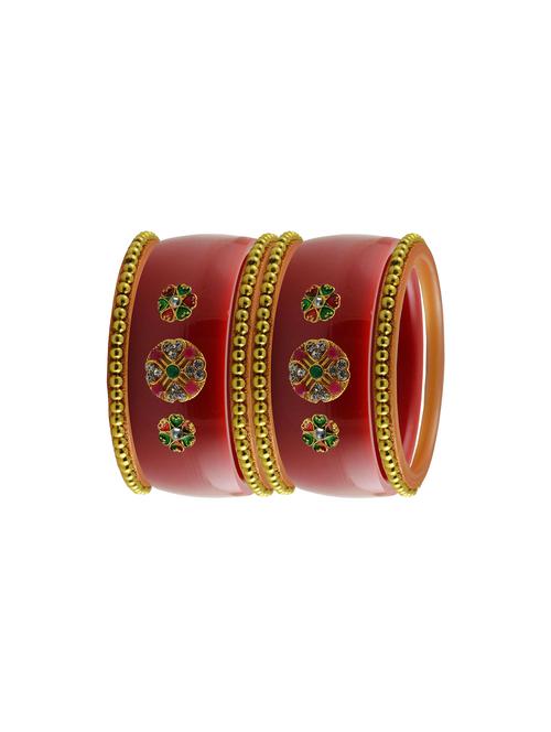 red stone stud acrylic bangle with very extra large size - 18785862 - Very Small Image - 1
