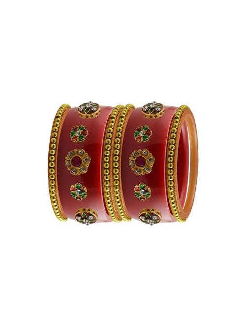red stone stud acrylic bangle with very extra large size - 18785919 - Very Small Image - 1