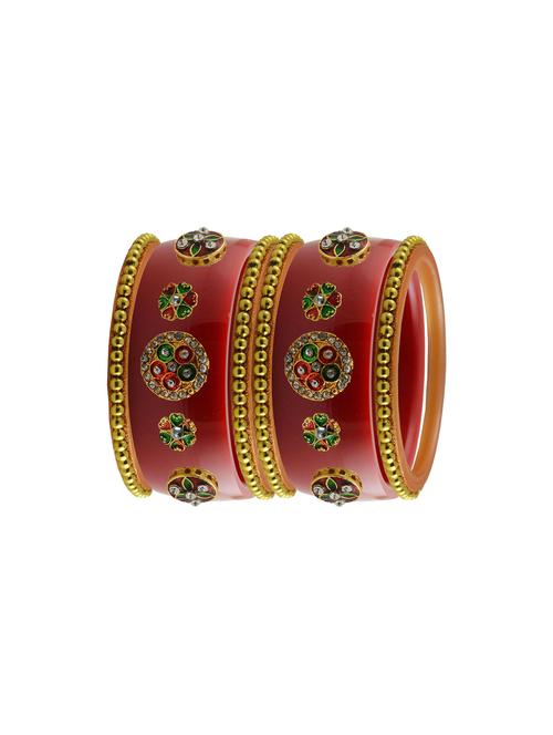 red stone stud acrylic bangle with very extra large size - 18785922 - Very Small Image - 1