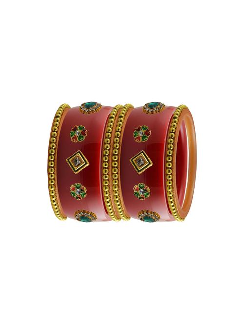 red stone stud acrylic bangle with very extra large size - 18785950 - Very Small Image - 1