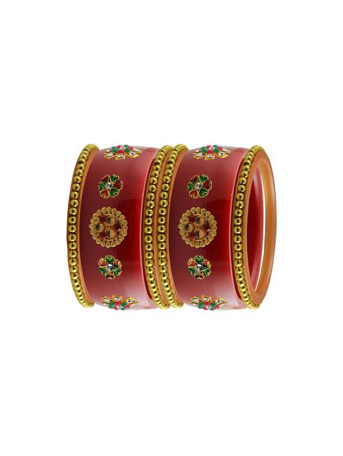 red stone stud acrylic bangle with very extra large size - 18785961 - Very Small Image - 1