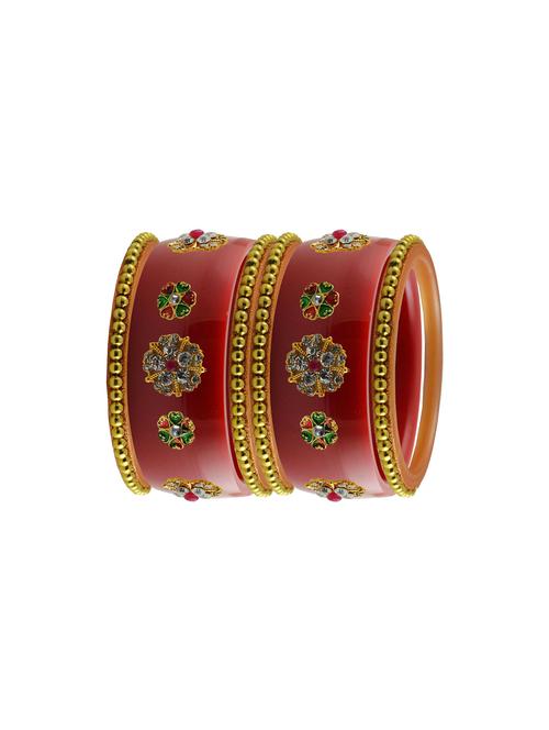 red stone stud acrylic bangle with very extra large size - 18785995 - Very Small Image - 1