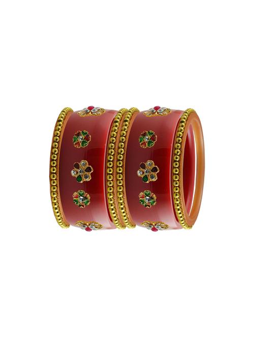 red stone stud acrylic bangle with very extra large size - 18786000 - Very Small Image - 1