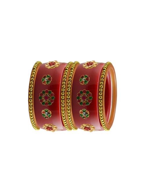 red stone stud acrylic bangle with very extra large size - 18786005 - Very Small Image - 1
