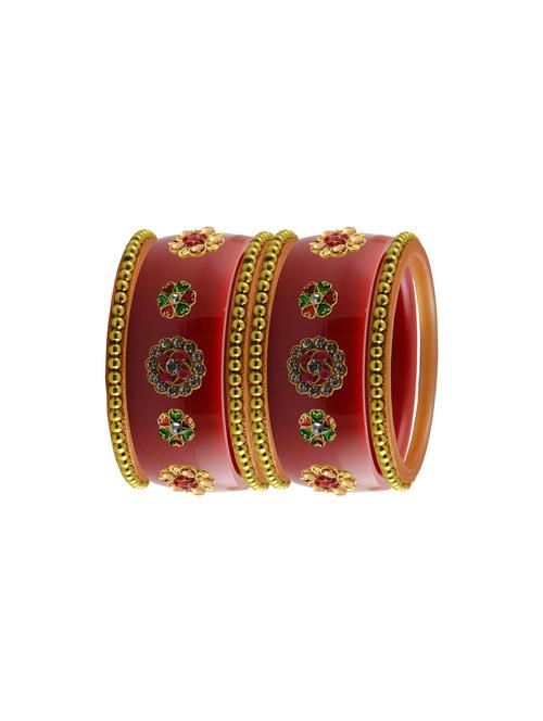 red stone stud acrylic bangle with very extra large size - 18786018 - Very Small Image - 1