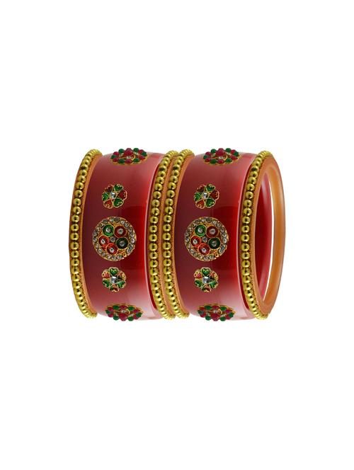 red stone stud acrylic bangle with very extra large size - 18786030 - Very Small Image - 1