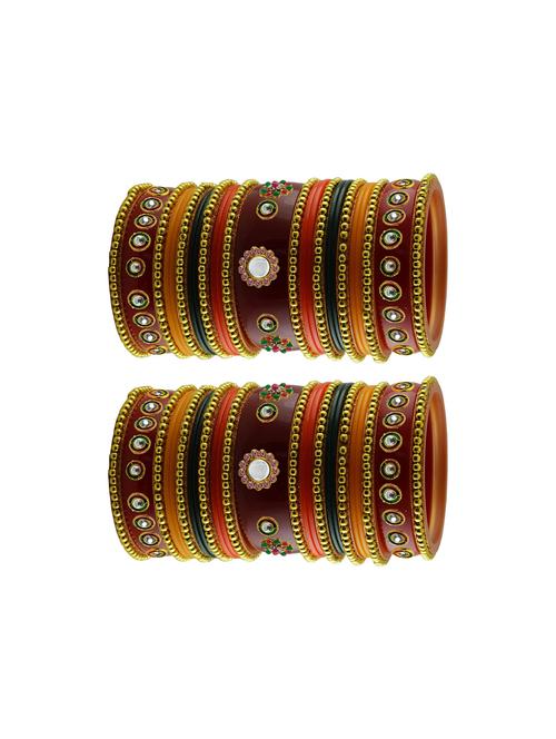 multi stone stud acrylic bangle with very extra large size - 18786119 - Very Small Image - 1