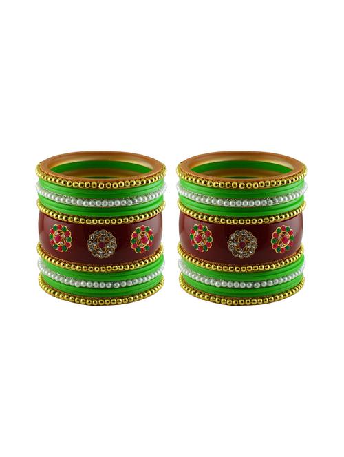 green stone stud acrylic bangle - 18786579 - Very Small Image - 1