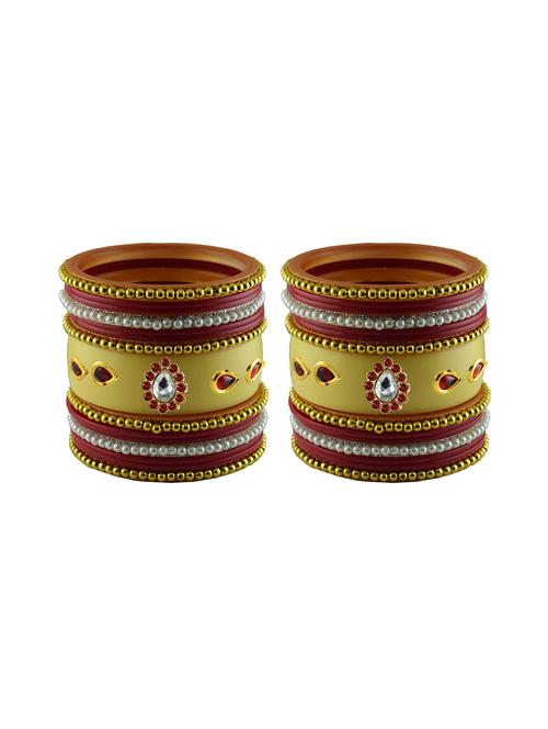 red stone stud acrylic bangle - 18786637 - Very Small Image - 1