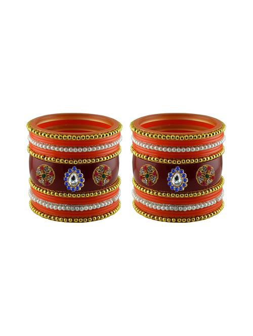 stone studded acrylic bangles - 18786725 - Very Small Image - 1