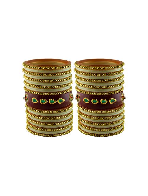 stone studded acrylic bangles - 18786773 - Very Small Image - 1