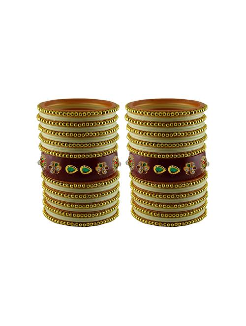 stone studded acrylic bangles - 18786775 - Very Small Image - 1