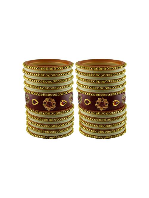stone studded acrylic bangles - 18786780 - Very Small Image - 1