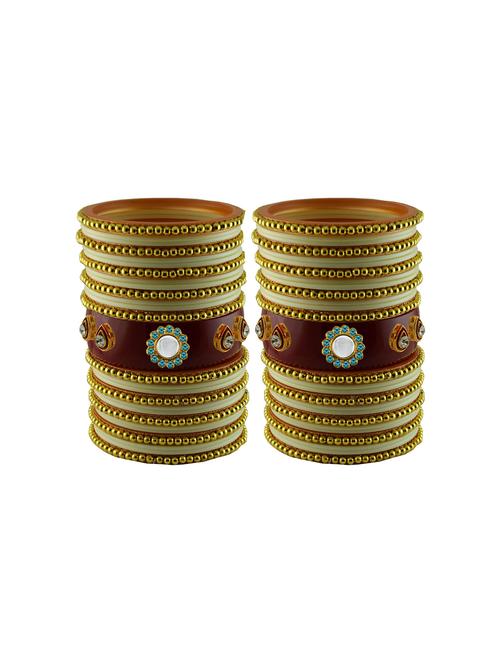 stone studded acrylic bangles - 18786790 - Very Small Image - 1