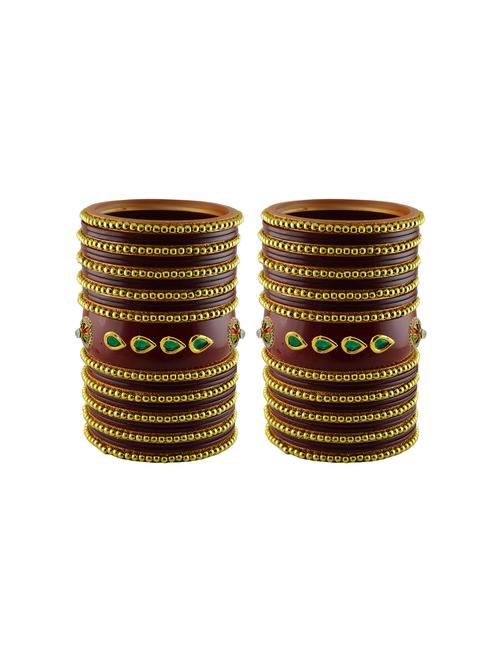 stone studded acrylic bangles - 18786793 - Very Small Image - 1