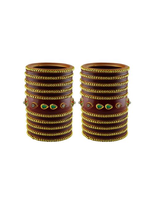 stone studded acrylic bangles - 18786794 - Very Small Image - 1