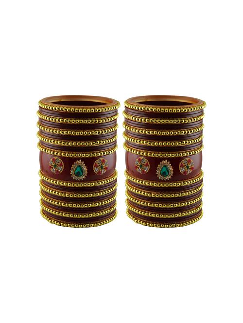 stone studded acrylic bangles - 18786801 - Very Small Image - 1