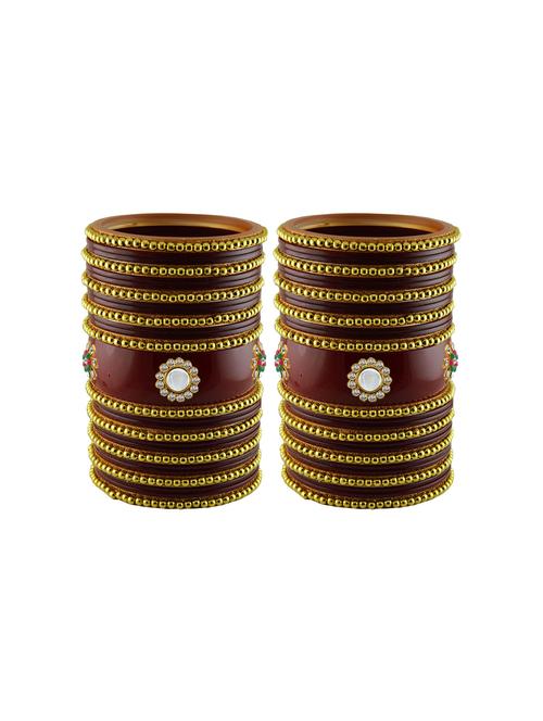stone studded acrylic bangles - 18786805 - Very Small Image - 1