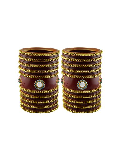 stone studded acrylic bangles - 18786806 - Very Small Image - 1