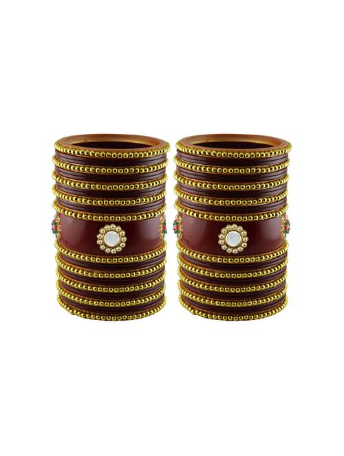 stone studded acrylic bangles - 18786807 - Very Small Image - 1