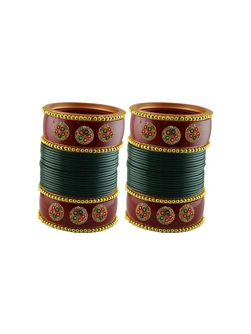 stone studded acrylic bangles - 18786822 - Very Small Image - 1